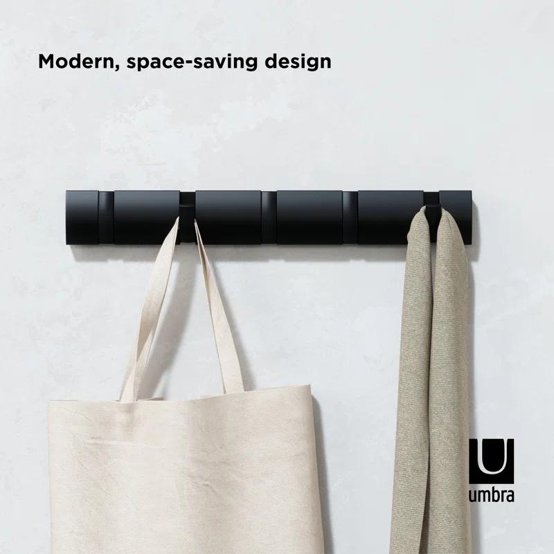 Umbra Flip Solid Wood Wall 5 - Hook Wall Mounted Coat Rack