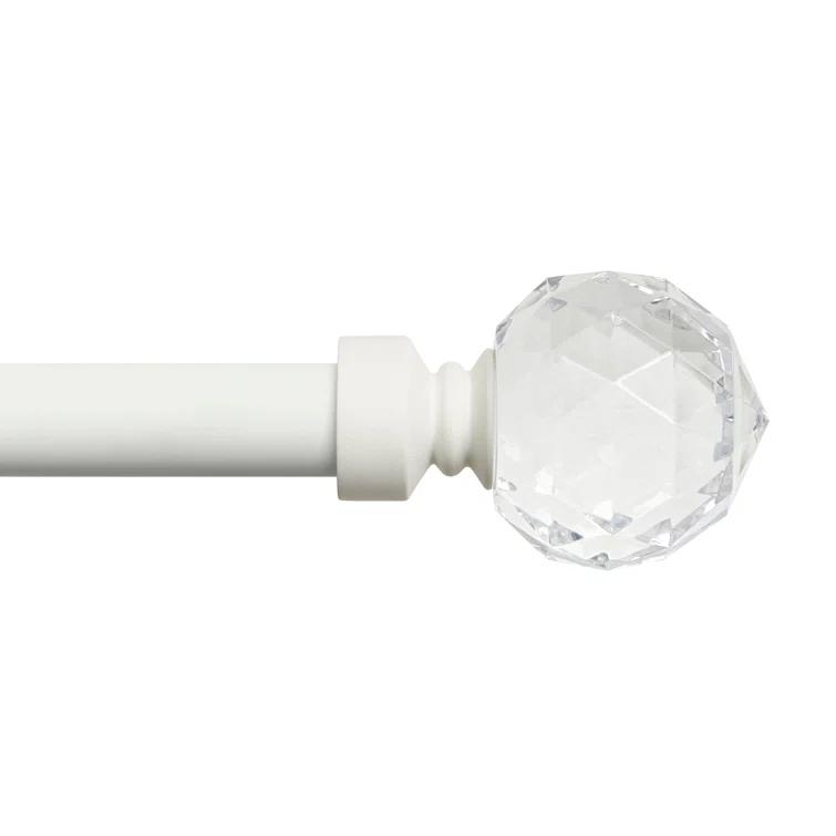 Amalgamated Textiles EXCLUSIVE HOME Crystal Ball 1" Curtain Rod and Finial Set