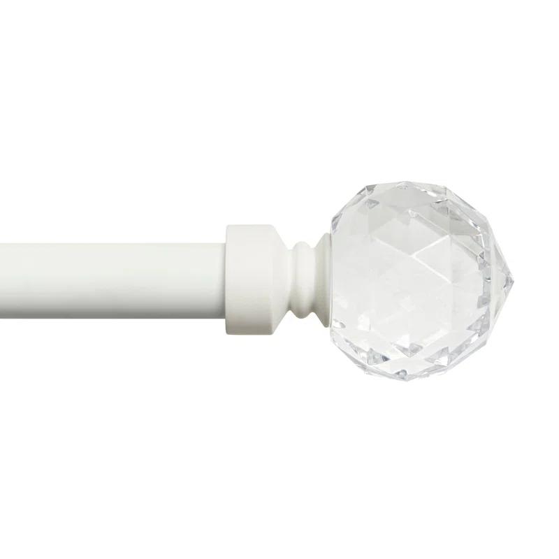 Amalgamated Textiles EXCLUSIVE HOME Crystal Ball 1" Curtain Rod and Finial Set