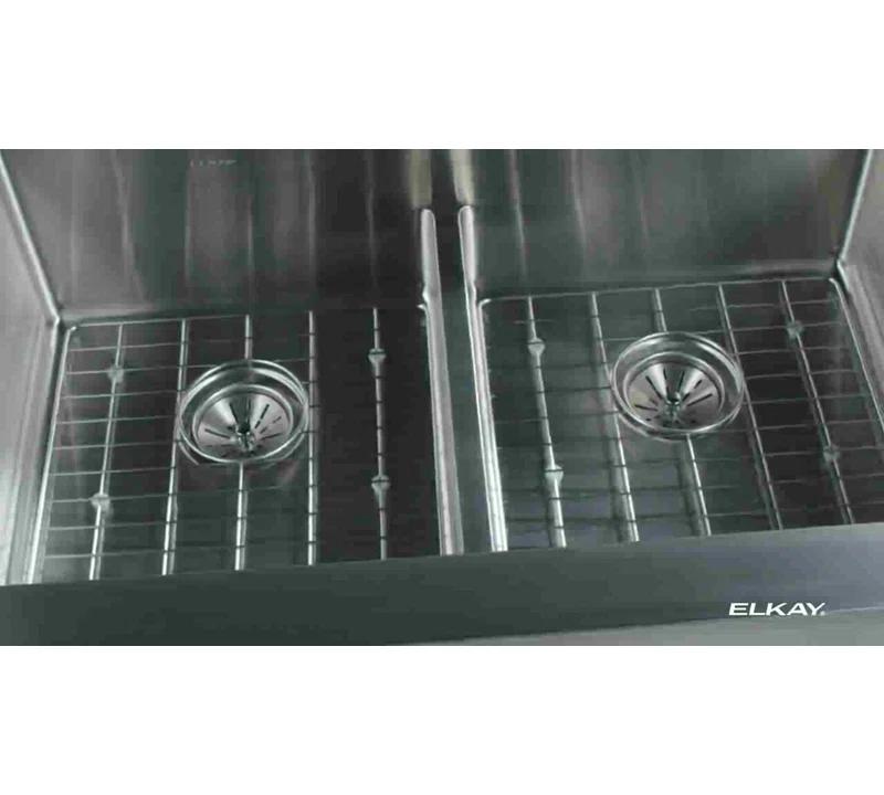 Elkay ECTSR33229BG5 Crosstown Stainless Steel 33" L x 22" W Double Basin Dual Mount Kitchen Sink