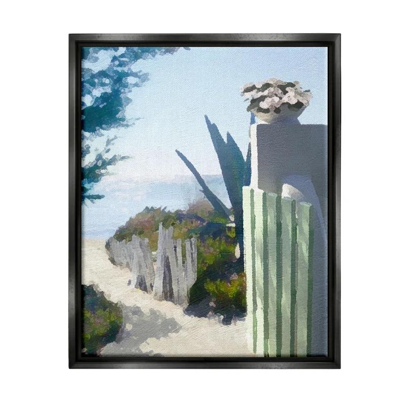 Stupell Industries " Beach Shore Boardwalk Summer Ocean Sandy Breeze " by Noah Bay Painting Print