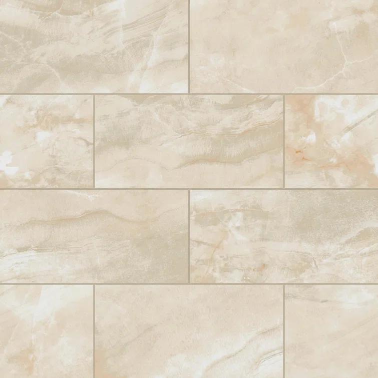 Bedrosians Gemma 12" x 24" Porcelain Marble Look Wall & Floor Tile
