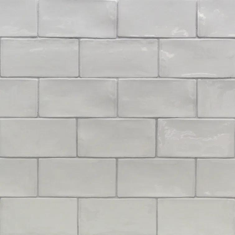 Barcelona 3x6 Blanco Polished Ceramic Subway Wall Tile (5.38 Sq. Ft. / Case)