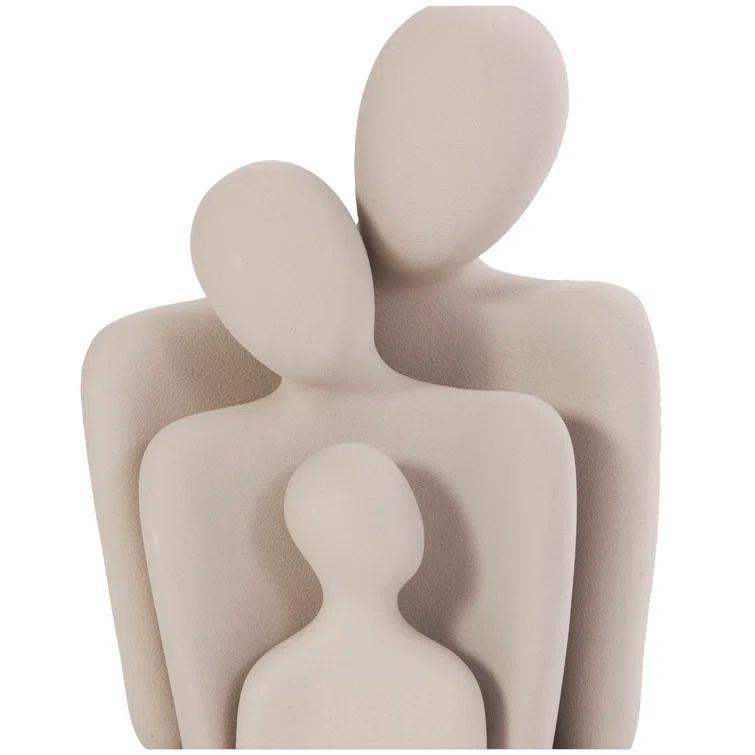 Brayden Studio® Buncie Ceramic Nesting Family People Decorative Cream Sculpture Set