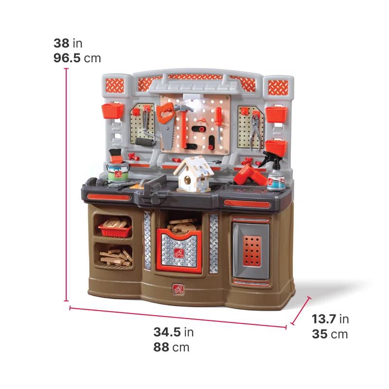 Step2 Step2 Big Builders Pro Plastic Indoor Preschool Workbench and Tool Set