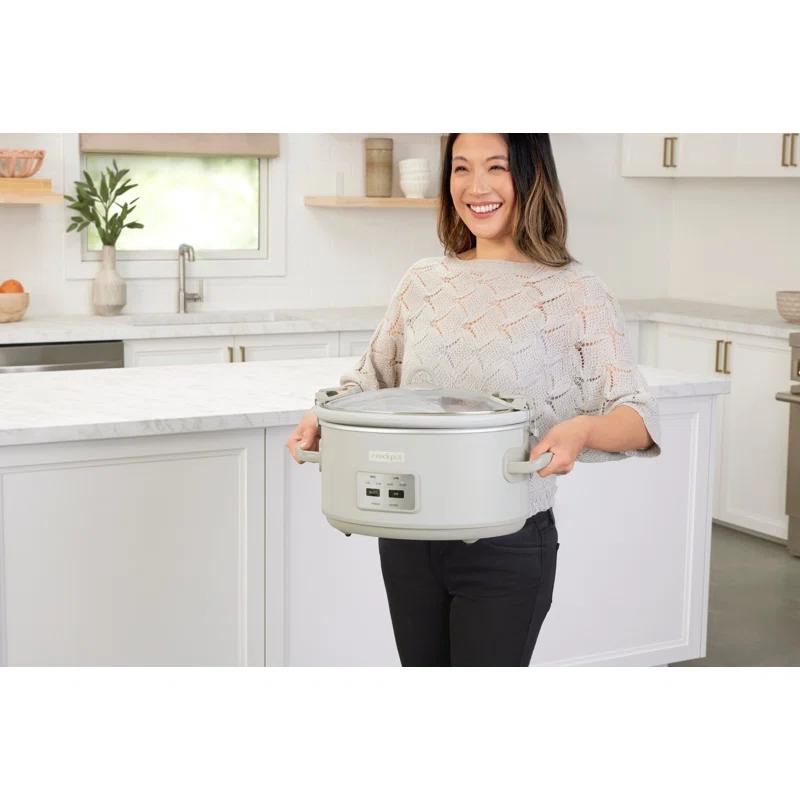 Crockpot 7-Quart Programmable Slow Cooker with Locking Lid and Little Dipper Food Warmer