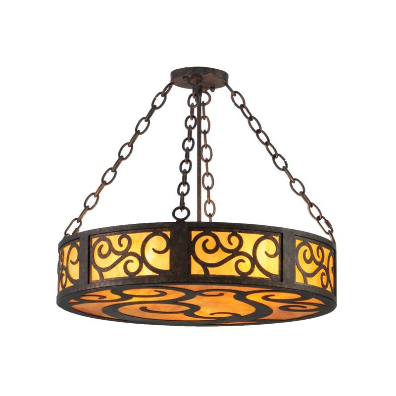 Meyda Lighting 3 - Light Dimmable Drum Chandelier