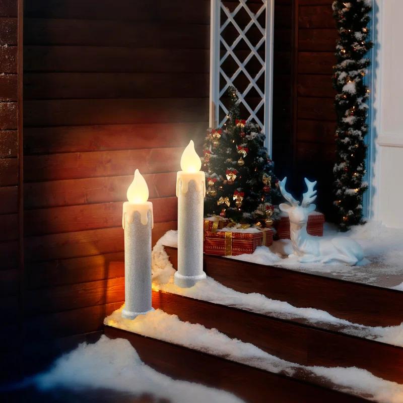 Mr. Christmas Outdoor 24" Blow Mold Candles (Set of 2)