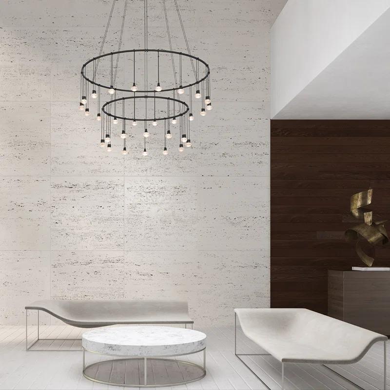 SONNEMAN Suspenders® 30 - Light Satin Black LED Cluster Pendant