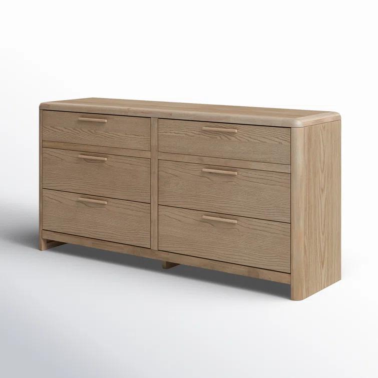 Furano Six Drawer Wood Dresser