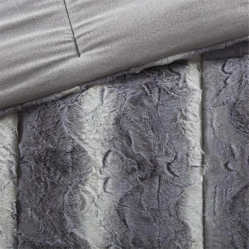 Madison Park Zuri Faux Fur Comforter Set & Reviews | Wayfair