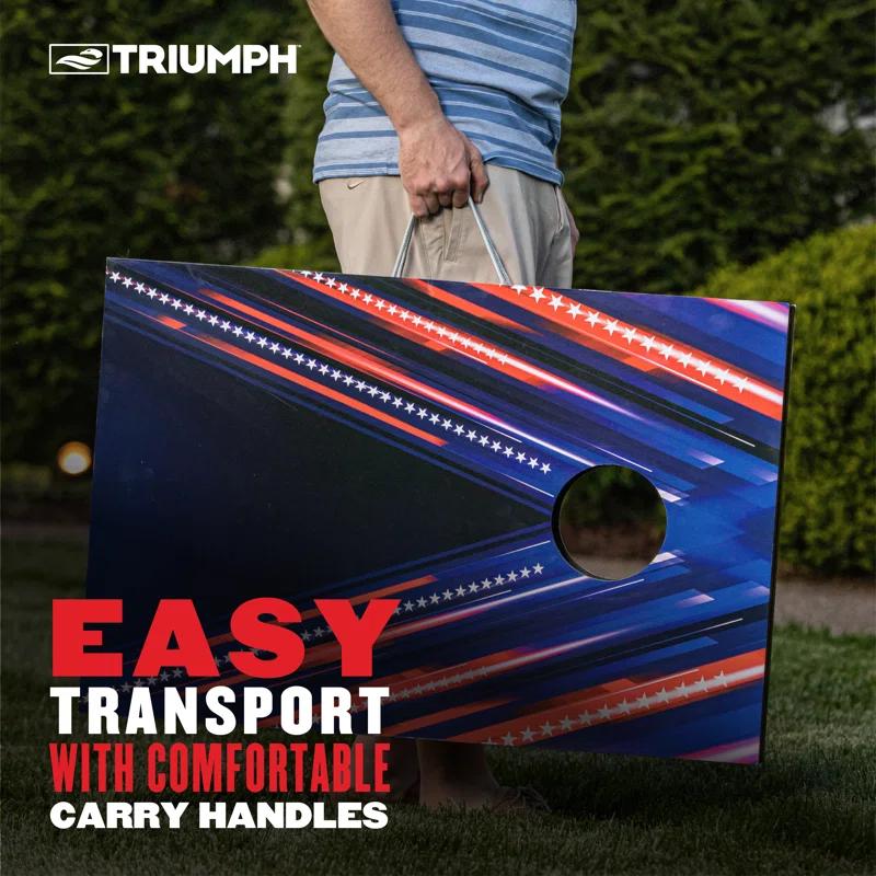 Triumph Sports Triumph Led Patriotic Cornhole Set