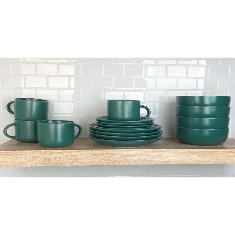 Wazee Matte 16 Piece Dinnerware Set, Service for 4