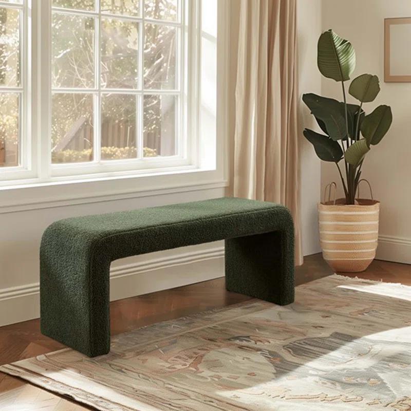 Everly Quinn Steve Boucle Waterfall Bench