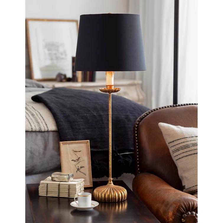 Regina Andrew Clove Stem Buffet Table Lamp With Black Shade