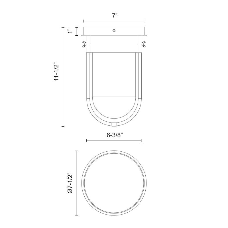 Cyrus Glass Flush Mount