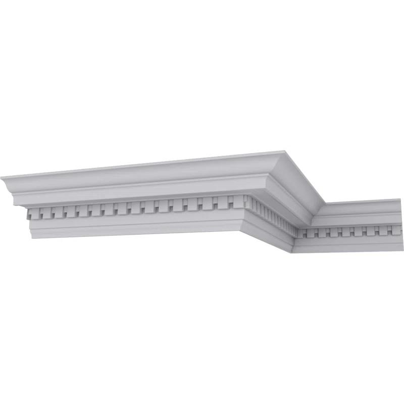 Ekena Millwork 5"H x 5"P x 7 1/8"F x 94 1/2"L Dentil Crown Moulding