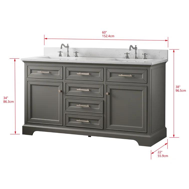 Sudio Design Thompson 60" W Double Vanity & Reviews | Perigold