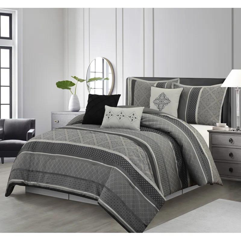 Nanshing America, Inc Tefia Karr Microfiber 7 Piece Comforter Set