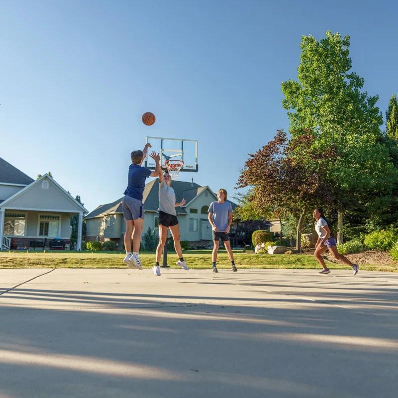 Lifetime Lifetime Height Adjustable Bolt Down Basketball Hoop (54" Tempered Glass Backboard)
