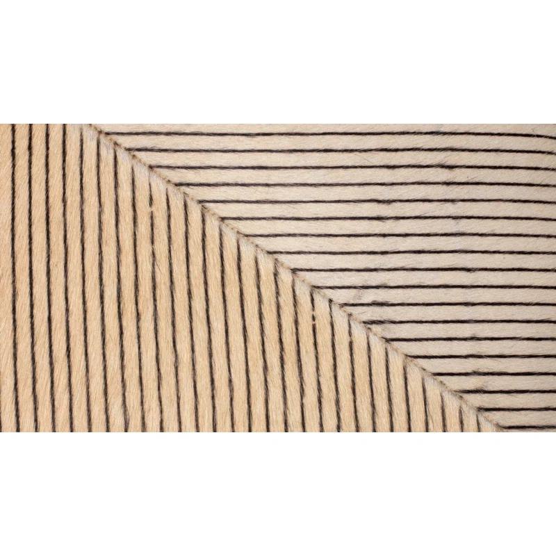 Jamie Young Company Pinstriped Leather Ottoman