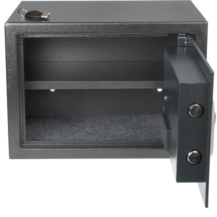 Stalwart Stalwart Electronic Safe - Digital Biometric Fingerprint Lock Box with 2 Override Keys