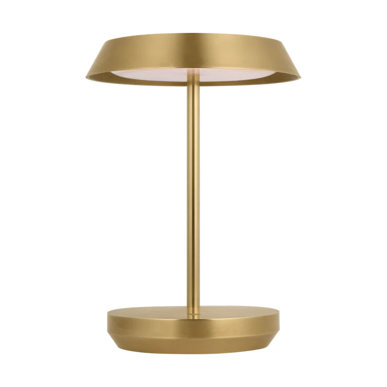Hand Rubbed Antique Brass Outdoor Rechargeable LED Table Lamp