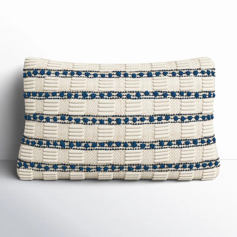 Mina Victory GC384-012020 Textured Cotton Blend Throw Pillow