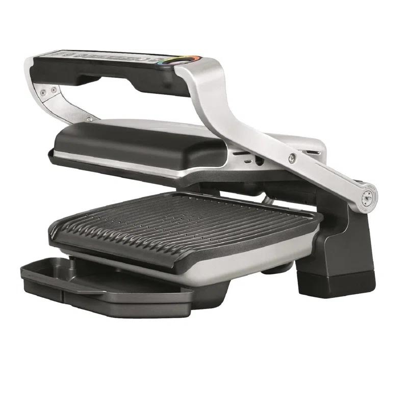 T-fal T-Fal Gc712D54 Stainless Steel Optigrill Plus Grill With Automatic Sensor Cooking Electric Grill- Blemished Packaging With 1 Year Manufacturer Warranty (Refurbished)