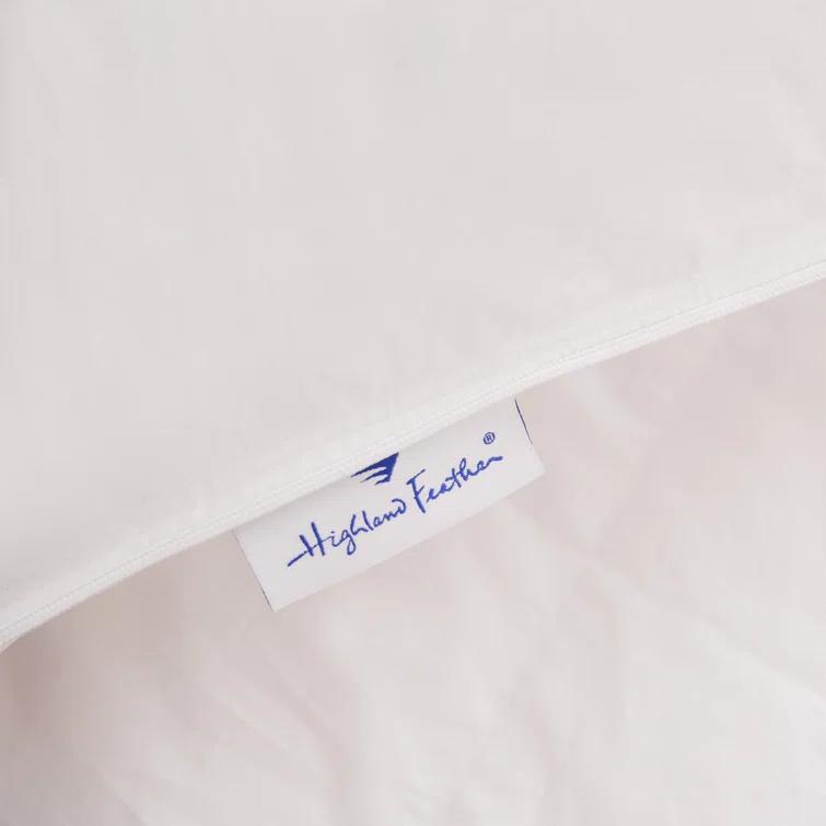 Highland Feather Highland Feather 750 Loft Hungarian Goose Down Pillow 500 TC Cotton Casing