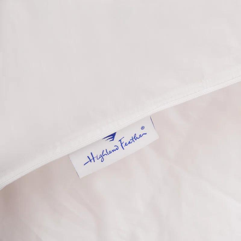 Highland Feather Highland Feather 750 Loft Hungarian Goose Down Pillow 500 TC Cotton Casing