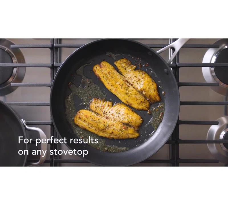 KitchenAid® KitchenAid Hard Anodized Induction Nonstick Stovetop Grill / Griddle Pan, 11.25 Inch, Matte Black