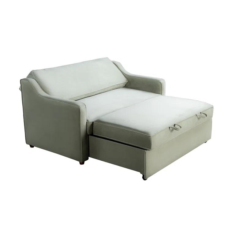 Serta Serta Juliette 62.2" Full Size Convertible Sofa, Dream Coil Comfort, Easy Assembly, Velvet Upholstery
