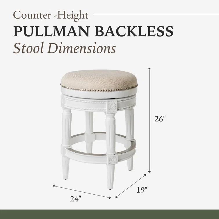 Maven Lane Maven Lane Pullman Backless Stool with Fabric Upholstery