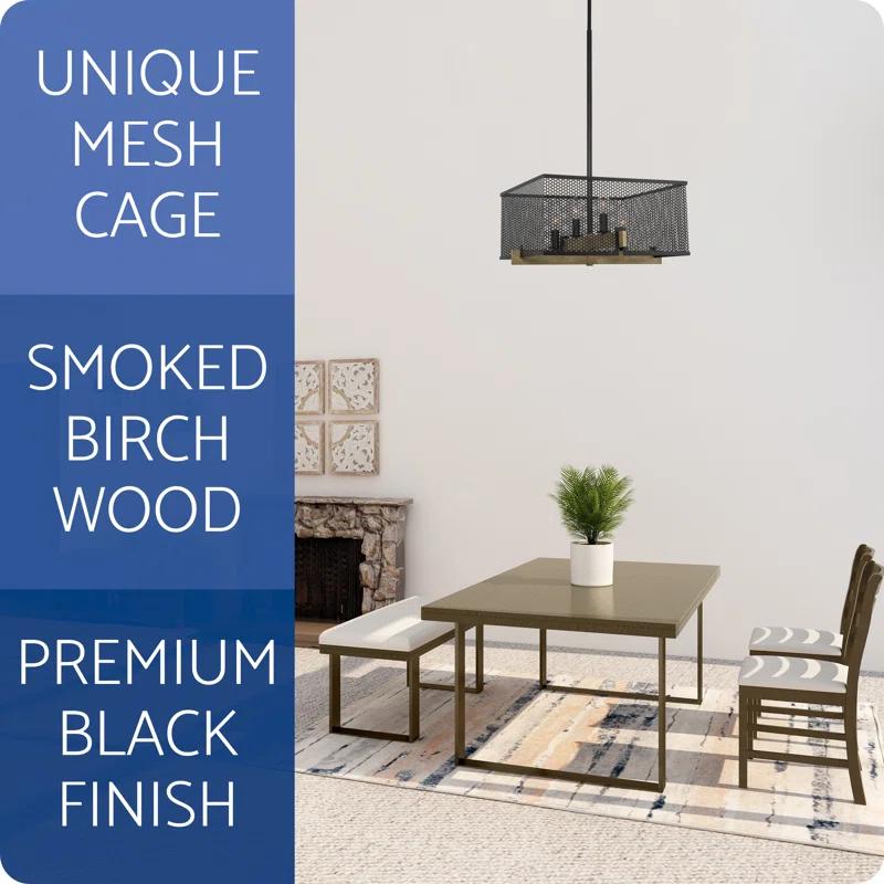 17 Stories Windmoor 4 - Light Dimmable Square / Rectangle Chandelier