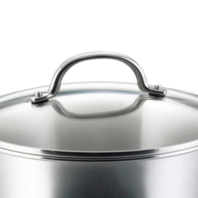 Farberware Farberware Millennium Stainless Steel Cookware Pots and Pans Set, 10 Piece, Silver