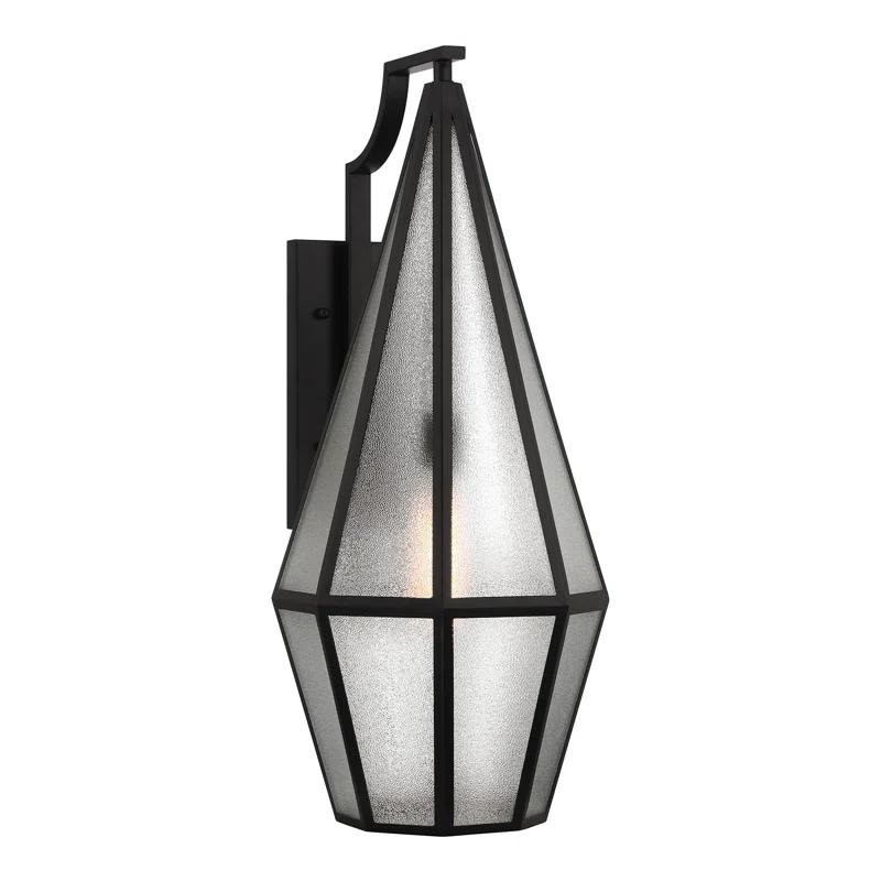 Savoy House Peninsula 1-Light Outdoor Wall Lantern in Matte Black