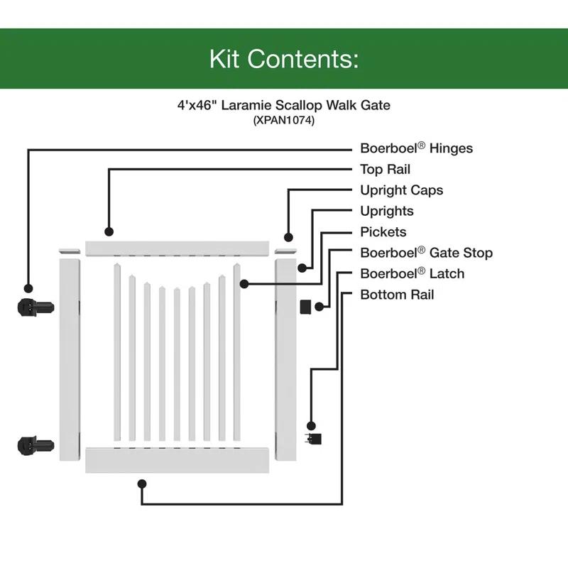 Barrette Outdoor Living Scallop Picket Gate