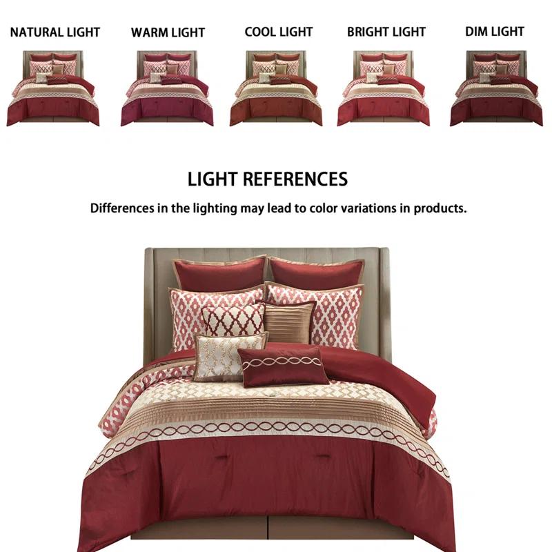 Nanshing America, Inc Caval 10 Piece Jacquard Comforter Set