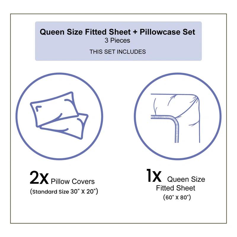 Microfiber Paisley Sheet Set (Set of 3)