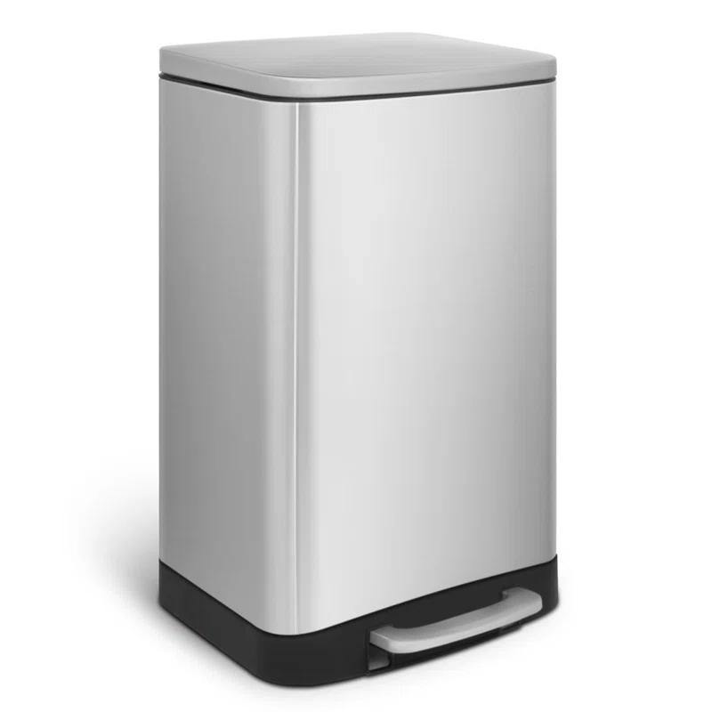 Steel Step On Trash Can - 10.6 Gallons