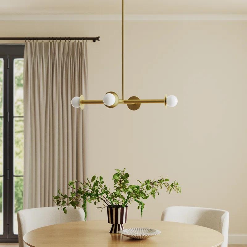 Nodes Wide Chandelier by Kelly Wearstler - Burnished Brass