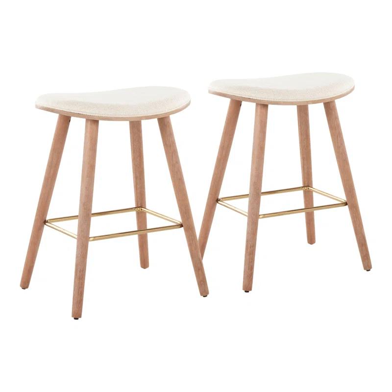 Everly Quinn Upholstered Counter Stool (Set of 2)
