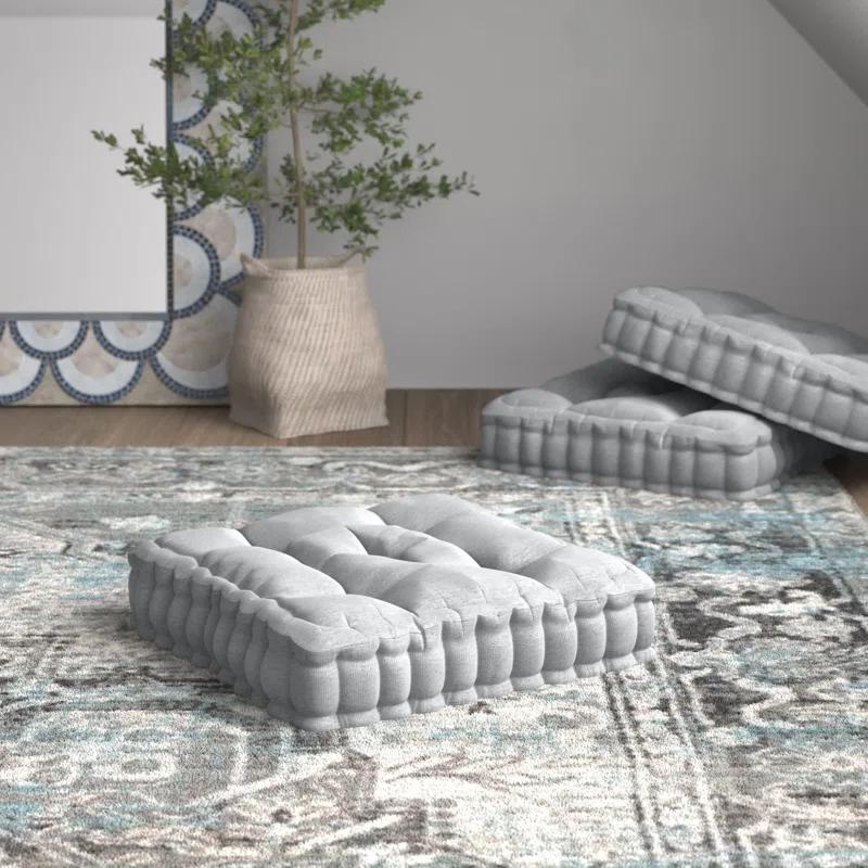 Intelligent Design Azza Poly Chenille Square Floor Pillow Cushion