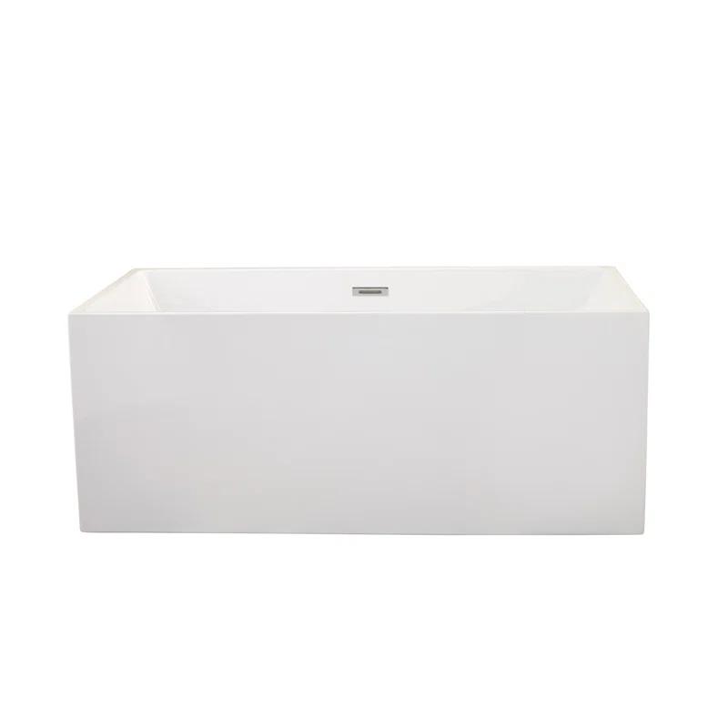 Persephone 59.1'' x 29.5'' Freestanding Soaking Acrylic Bathtub