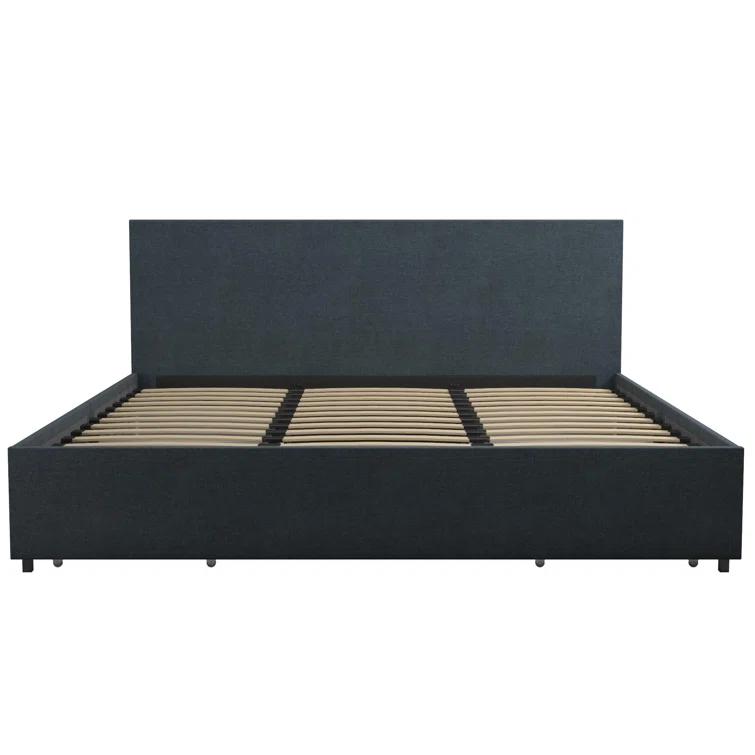 Novogratz Kelly Upholstered Unfinished Platform Storage Bed