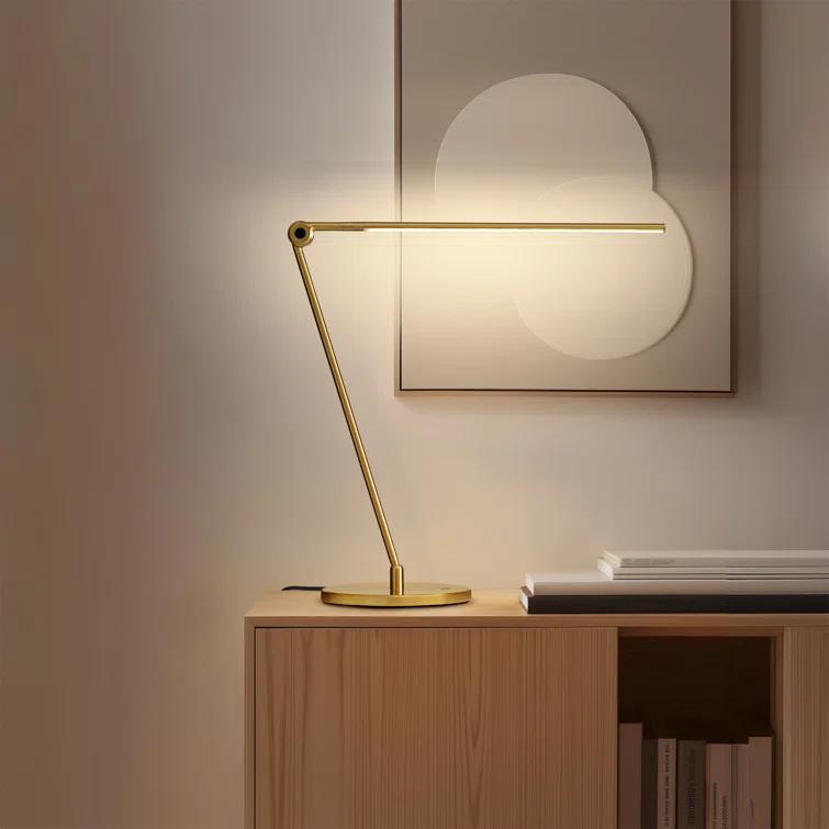 Brightech Libra 39 in. Dimmable LED Industrial Desk Lamp with USB-C Port and Adjustable Lamp Head & Reviews | Wayfair