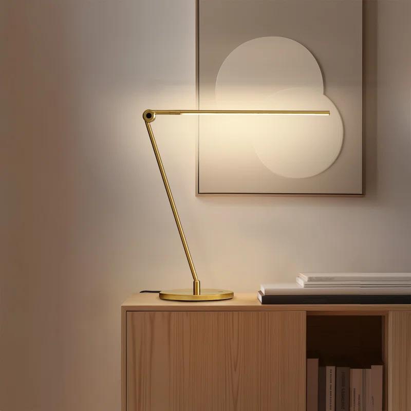 Brightech Libra 39 in. Dimmable LED Industrial Desk Lamp with USB-C Port and Adjustable Lamp Head & Reviews | Wayfair