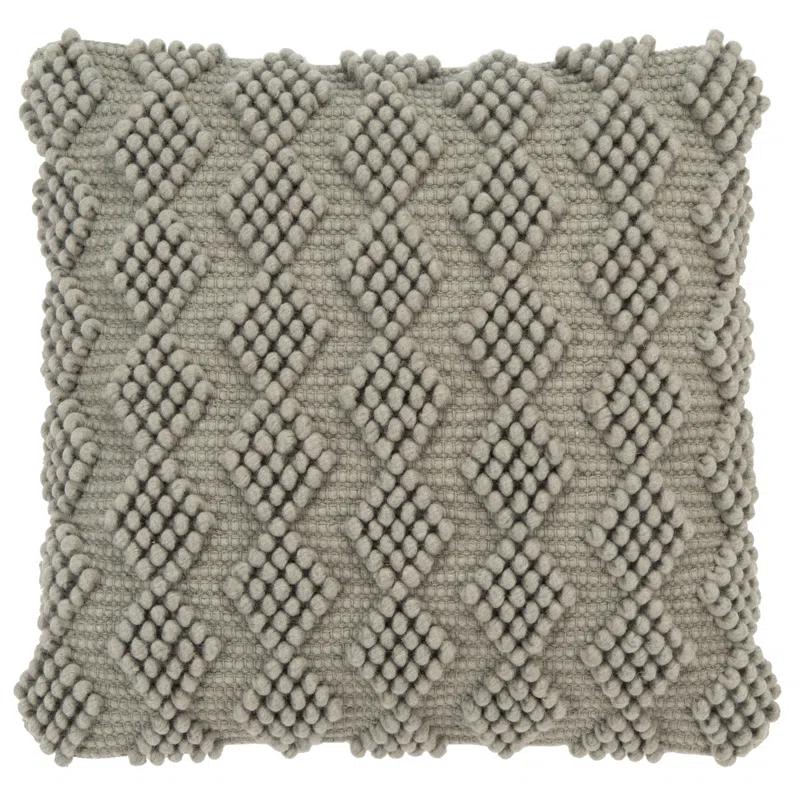 Safavieh Camie Embroidered Wool Blend Reversible Throw Pillow