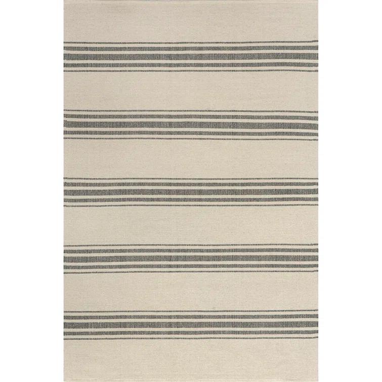 Breakwater Bay Aloizas Striped Cotton Area Rug | Wayfair
